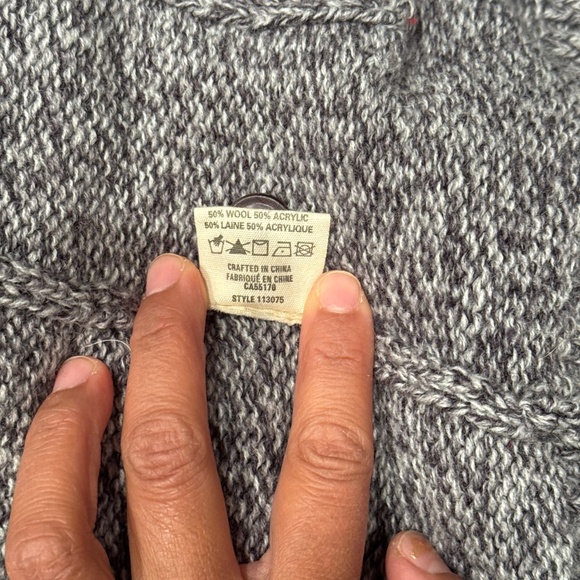 Frank & Oak grey marled knit cardigan with buttons and pockets, size L - Picture 6 of 9